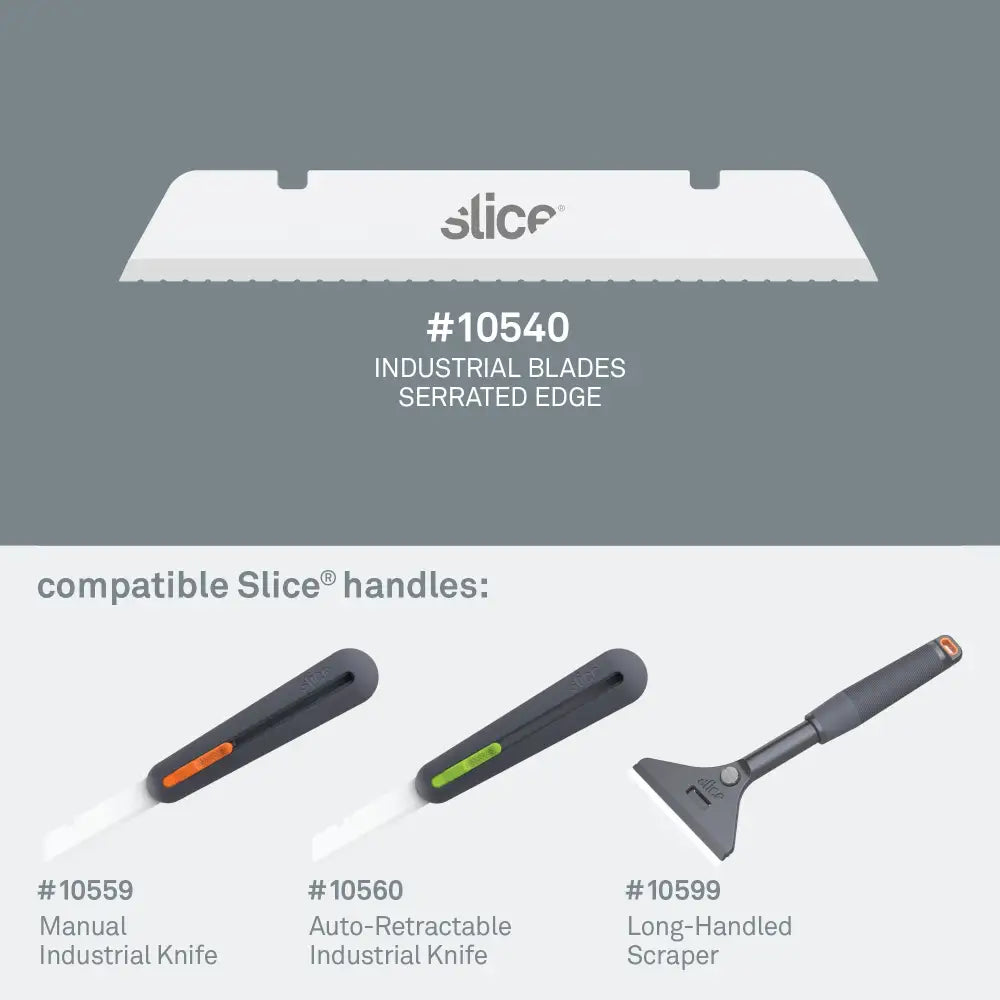 Slice industrial serrated blades handles compatibility