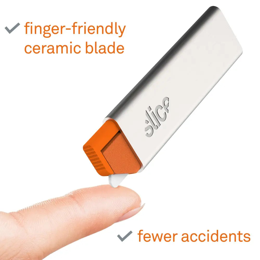 Slice manual carton cutter finger friendly