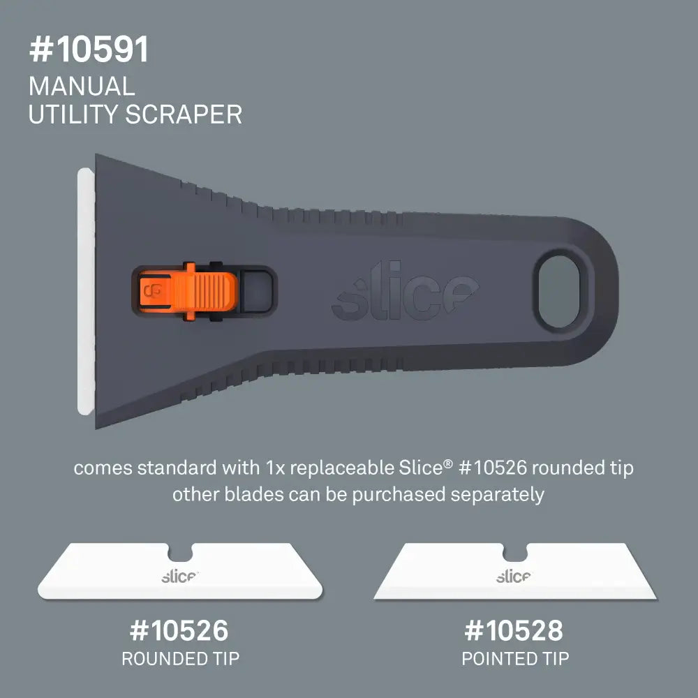 Slice manual utility scraper blade choice