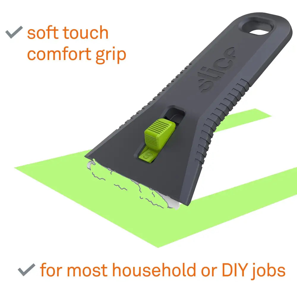 Slice auto-retractable utility scraper in use