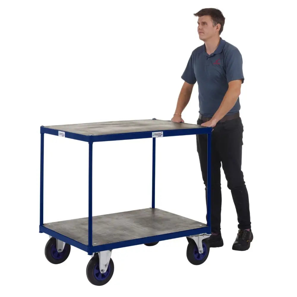 Apollo uk table top shelf trucks - timber shelves