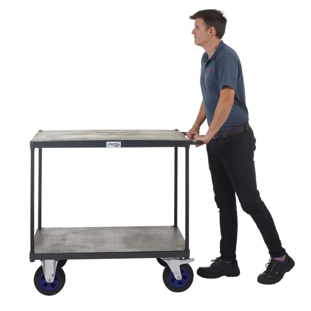 Apollo uk table top shelf trucks - timber shelves