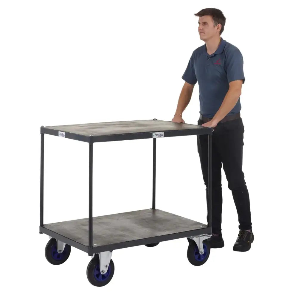 Apollo uk table top shelf trucks - timber shelves