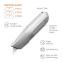 Slice auto-retractable metal squeeze knife x 12