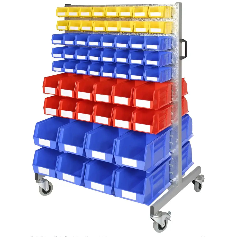 Bin trolleys with louvred panels