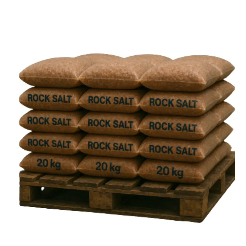 Brown de-icing salt 50 mini bags of 20kg