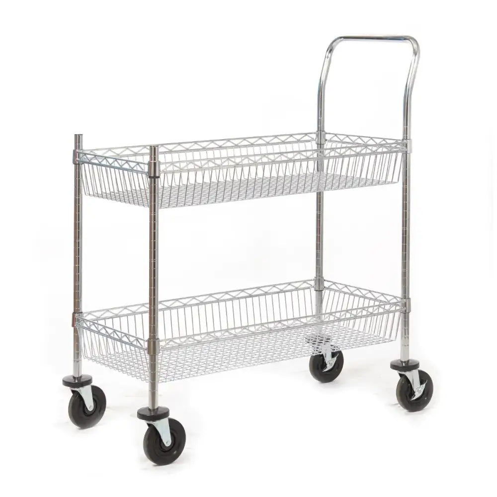 Chrome plated wire tray trolley