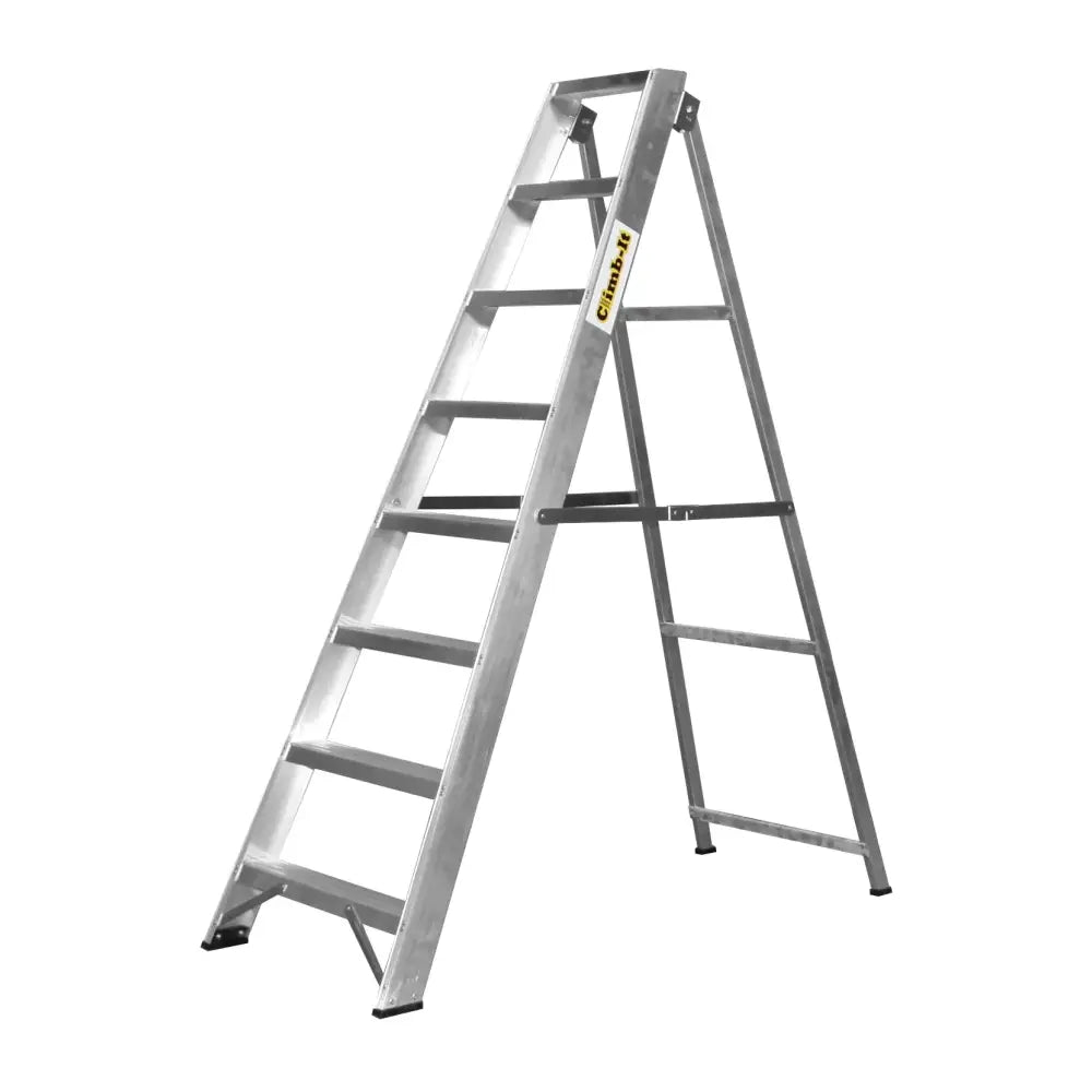 Climb-it aluminium swingback stepladders