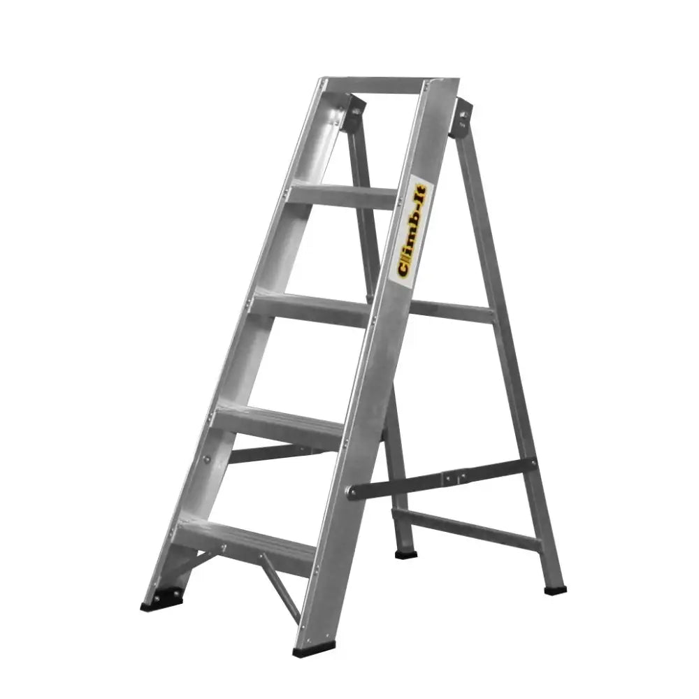 Climb-it aluminium swingback stepladders