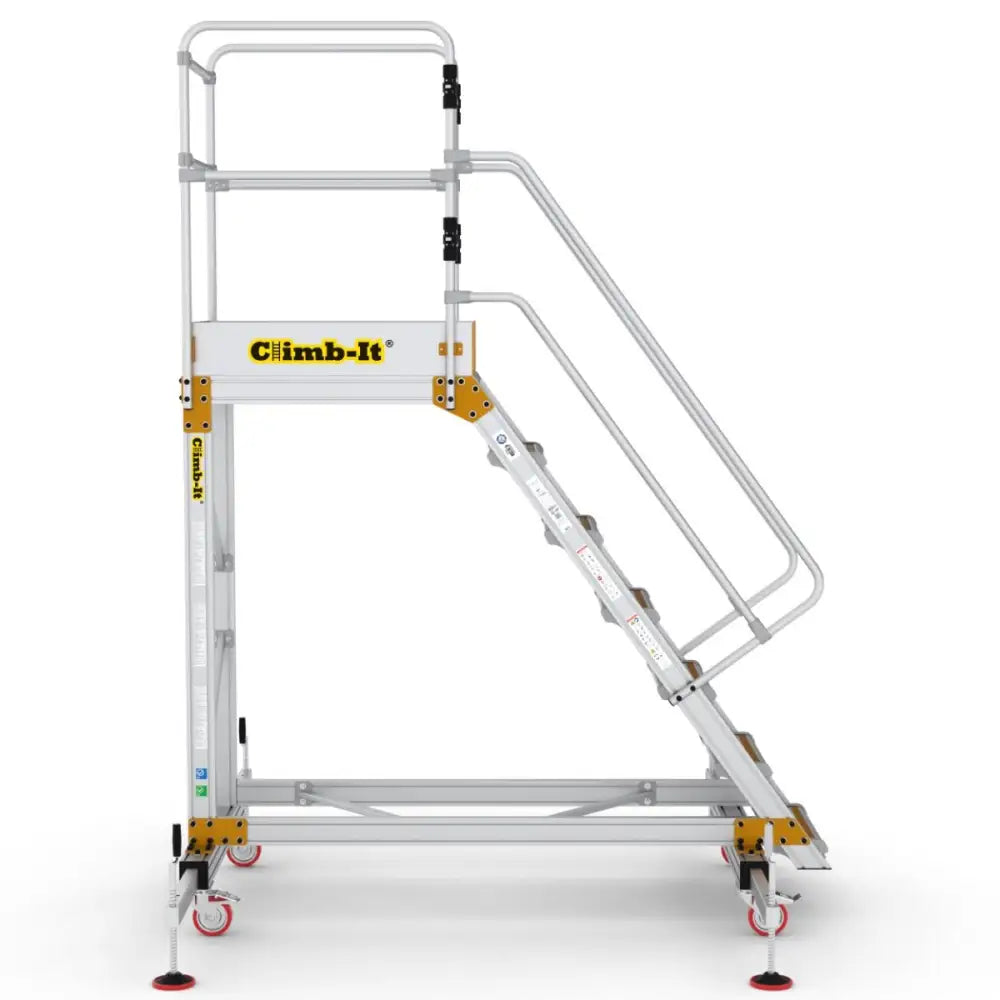 Climb-it extra large platform safety steps with adjustable stabilisers