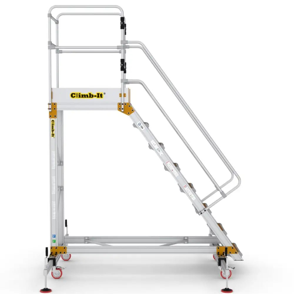 Climb-it extra large platform safety steps with adjustable stabilisers