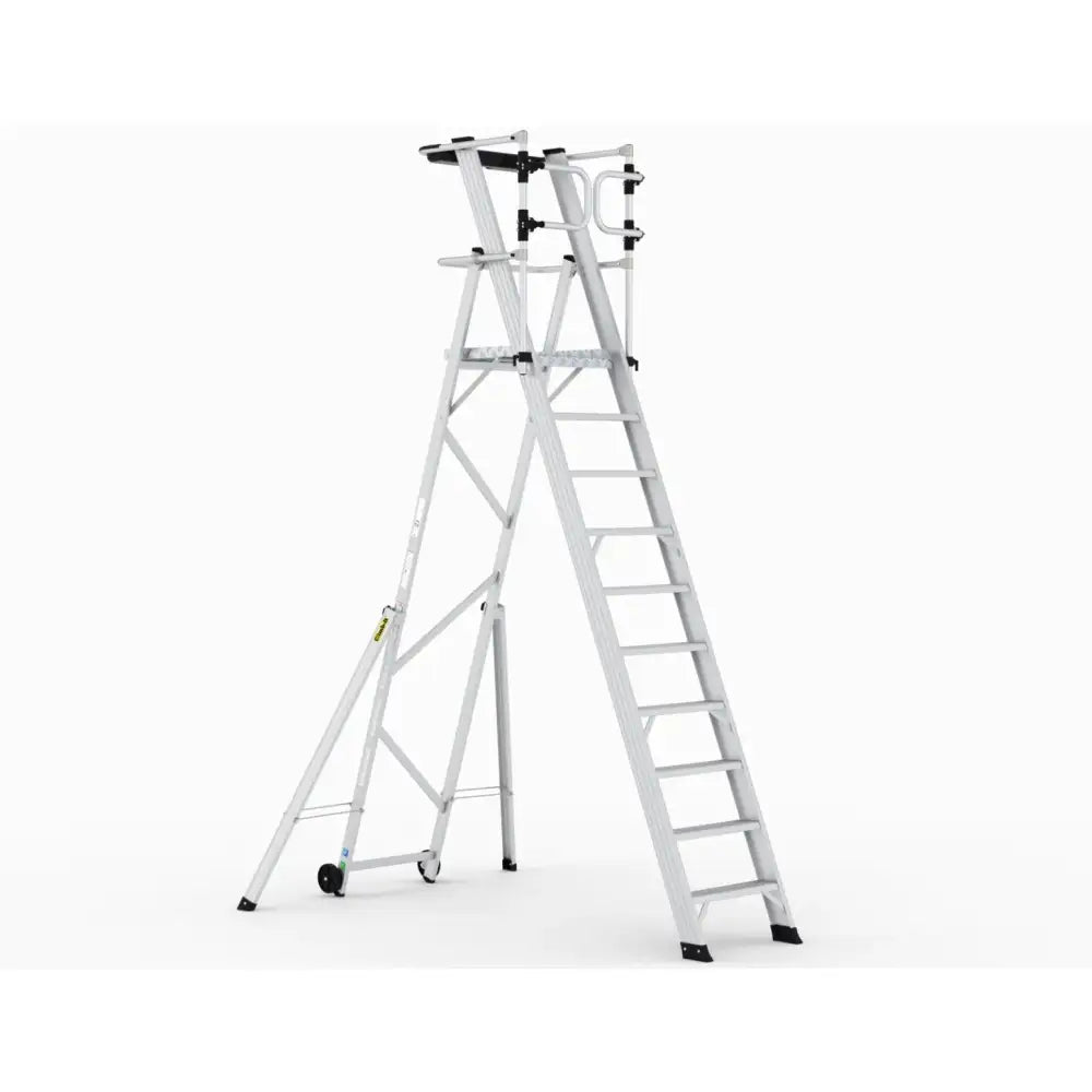 Climb-it large platform folding steps with safety gates