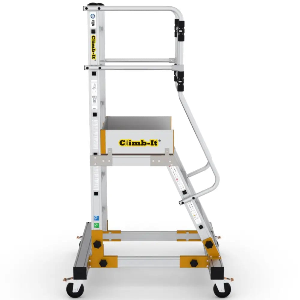 Climb-it mobile steps with safety gate