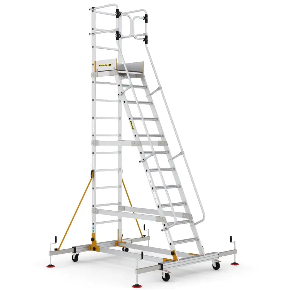 Climb-it mobile steps with safety gate