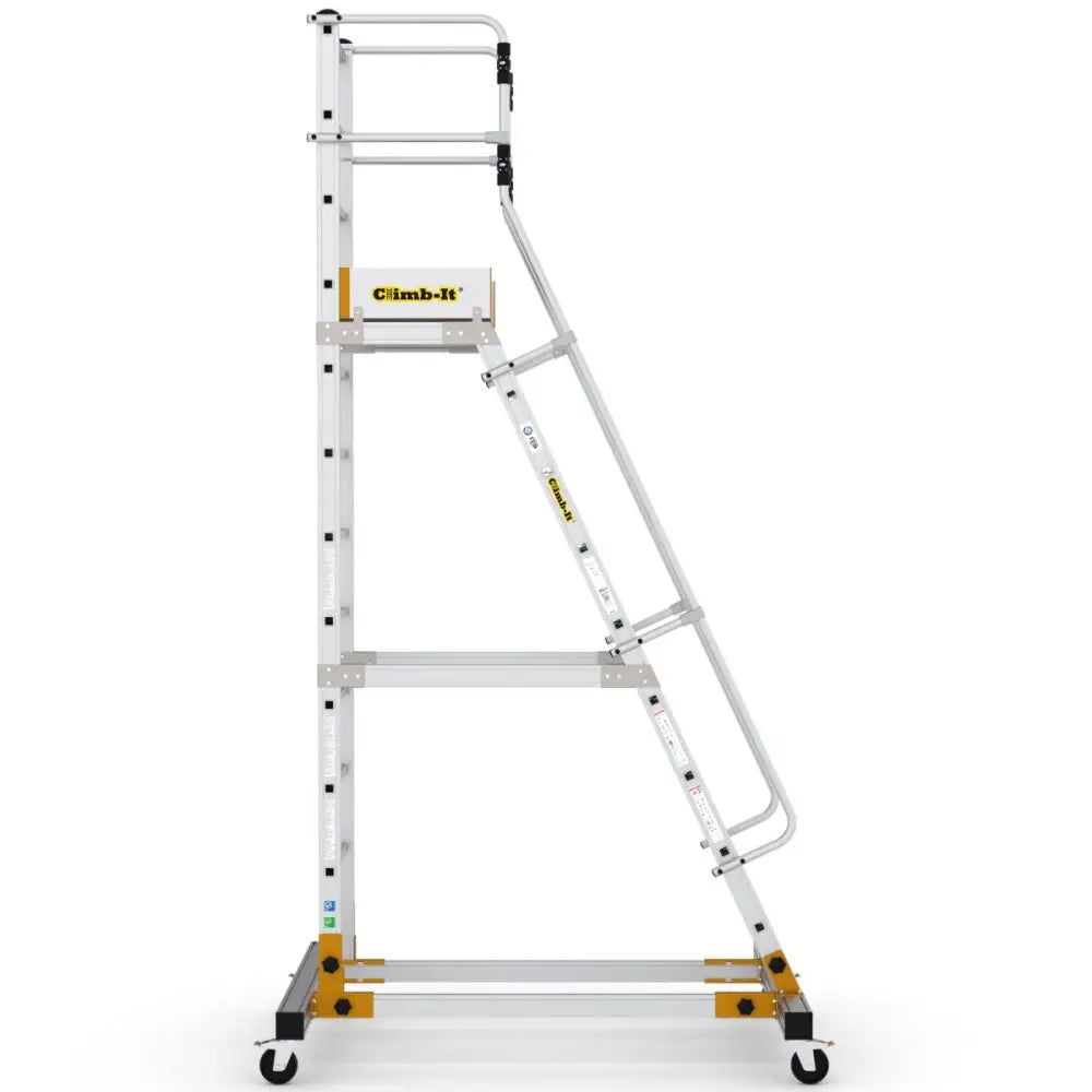 Climb-it mobile steps with safety gate