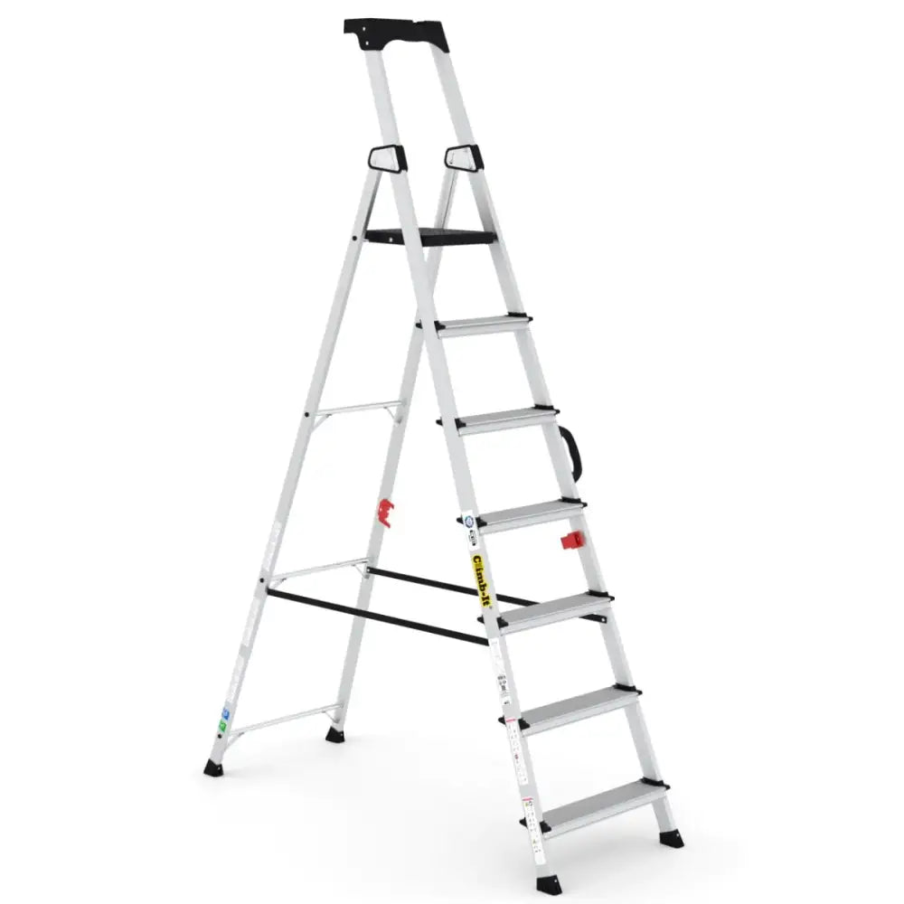 Climb-it professional stepladders with carry handle