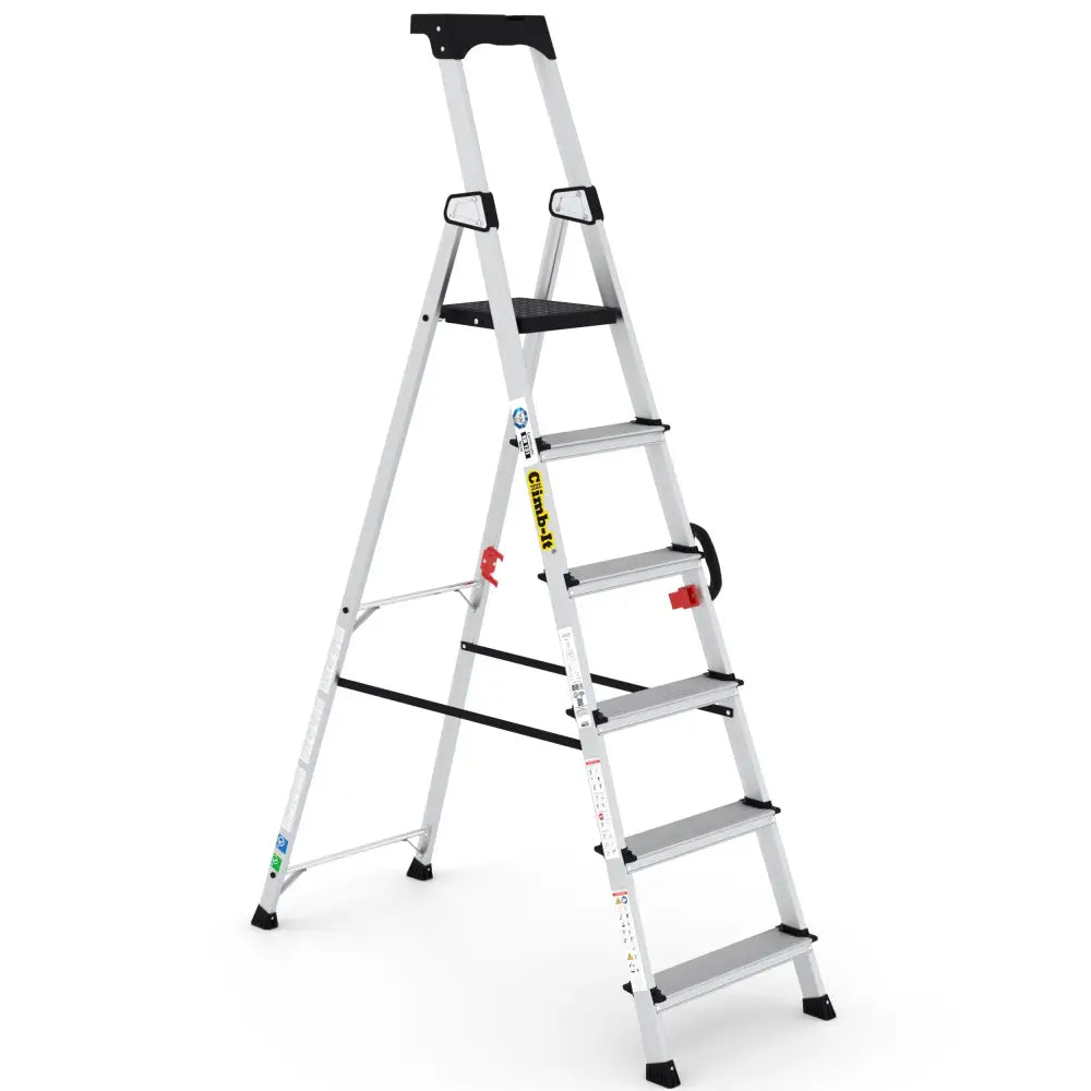 Climb-it professional stepladders with carry handle