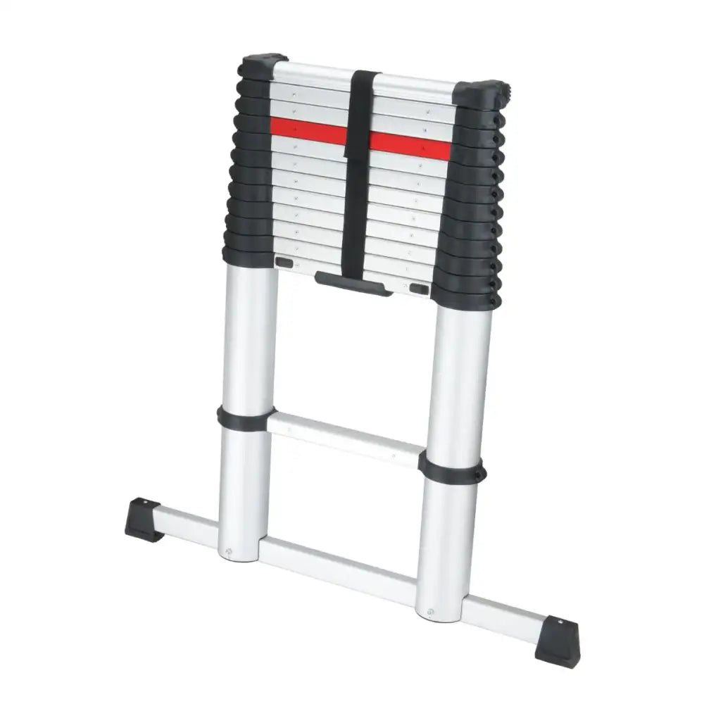 Climb-it telescopic ladder with stabiliser bar