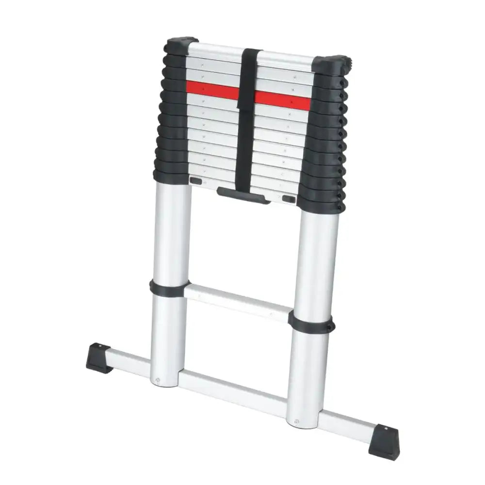 Climb-it telescopic ladder with stabiliser bar