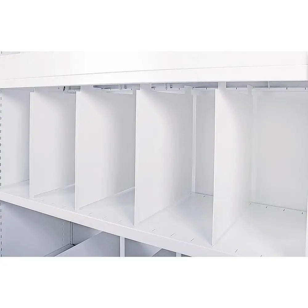 Fixed height dividers for delta plus shelving