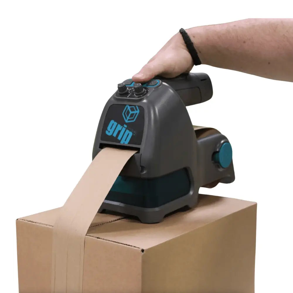 Grip taper hand water activated tape dispenser