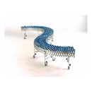 Heavy duty flexible skate wheel expanding conveyor 400mm x 4.5m ext.