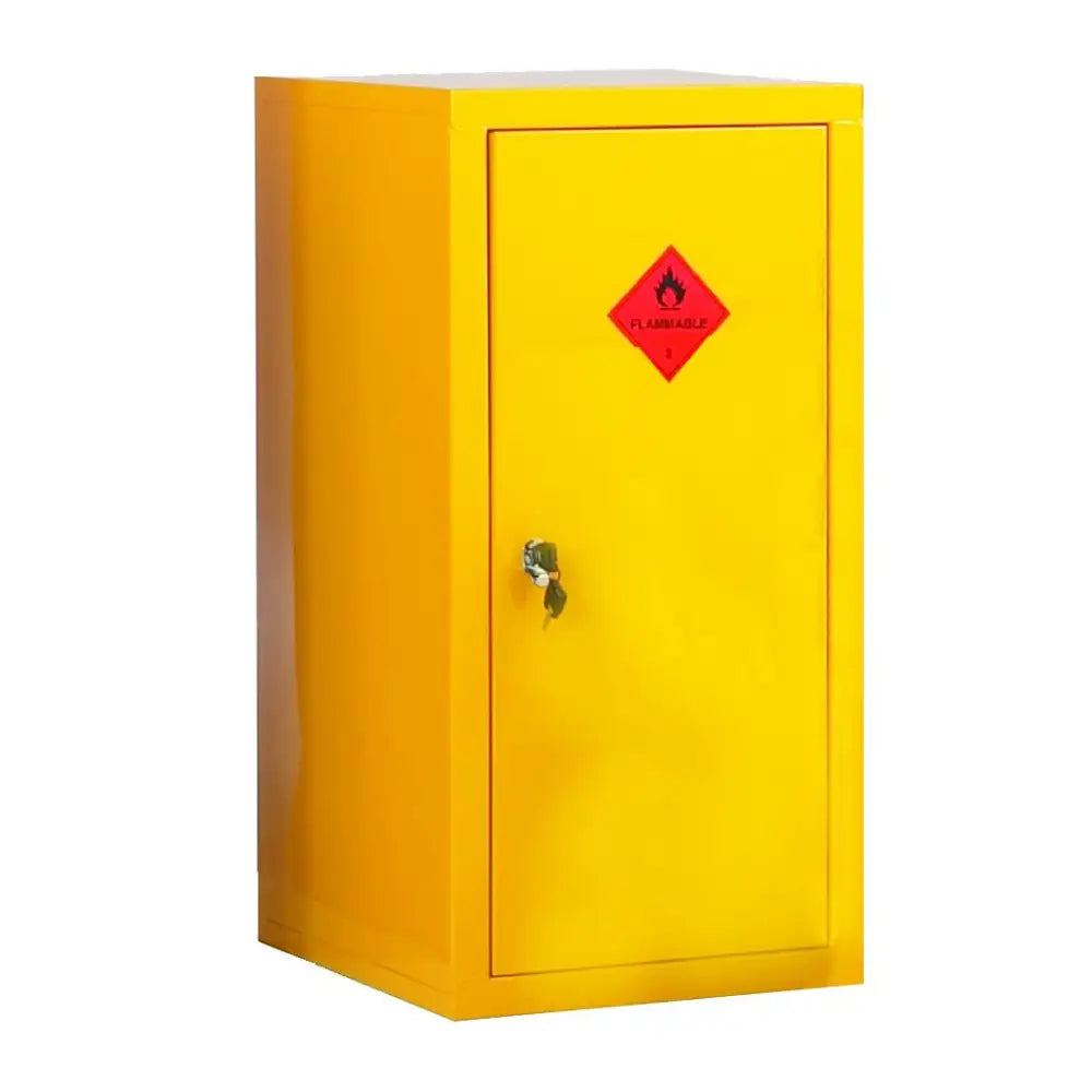 Heavy duty hazardous materials storage cabinets