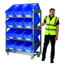 Inclined mobile shelving