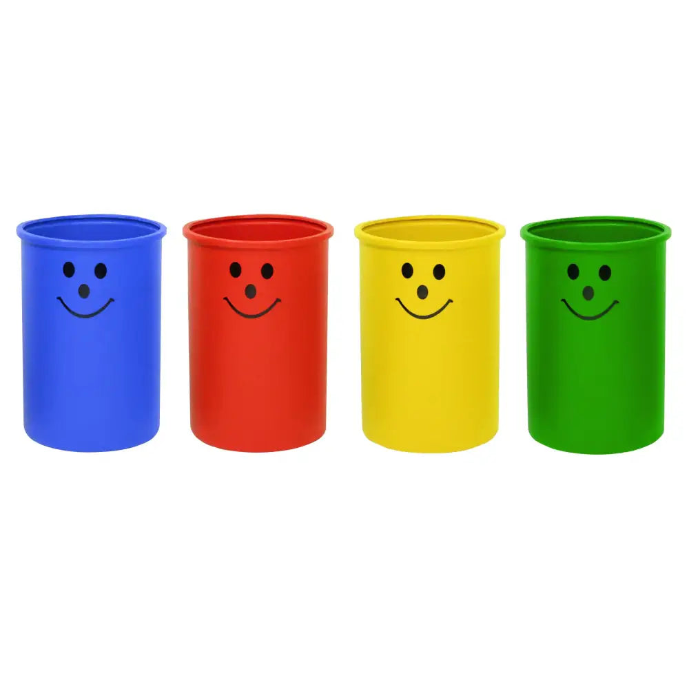 Litter bins with smiley face logo