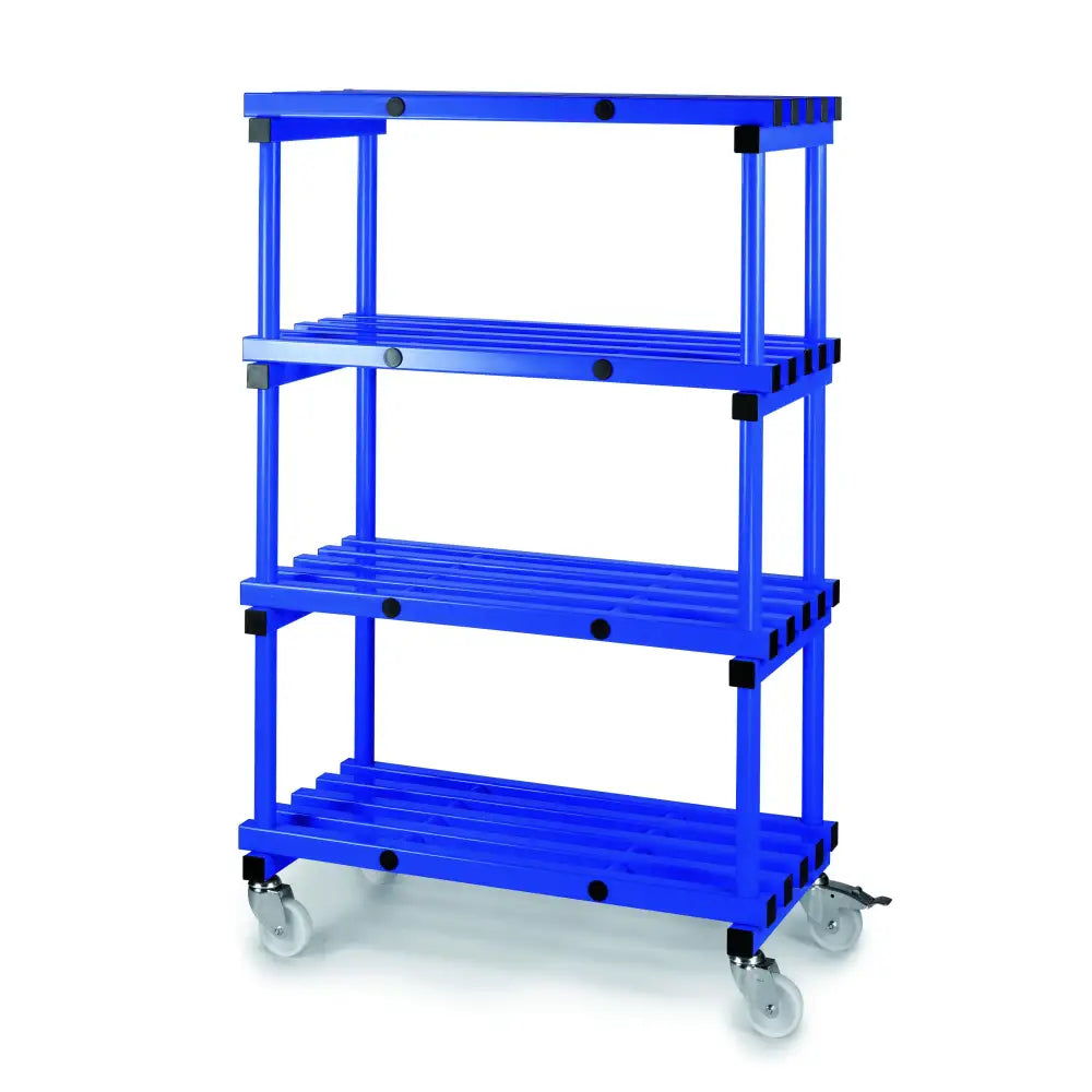 Mobile plastic shelving systems