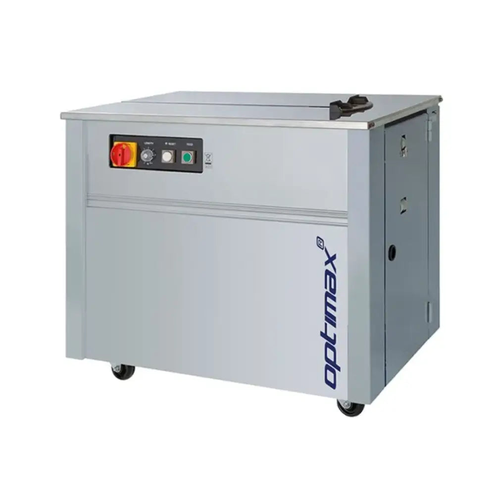 Optimax semi-automatic box table strapping machine