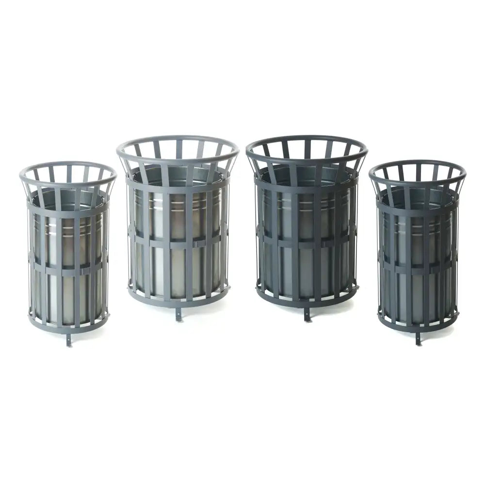 Outdoor open top steel bins