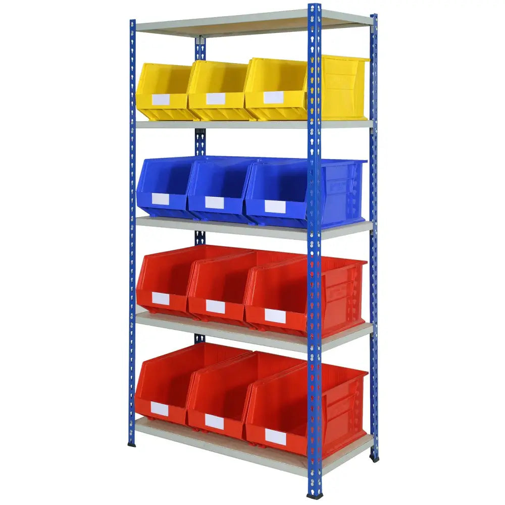 Plastic bin shelving