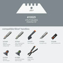 Pointed tip ceramic utility blades by slice