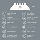 Pointed tip ceramic utility blades by slice
