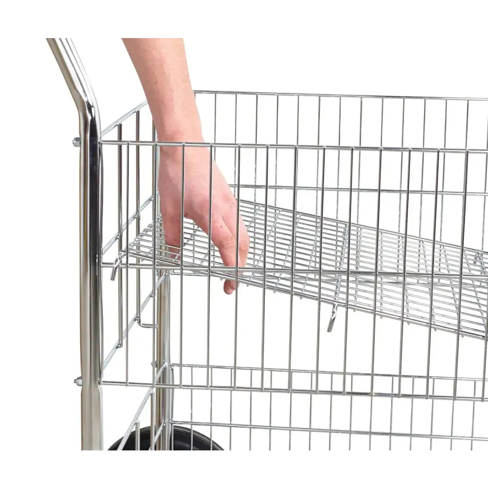 Premium chrome plated wire tray trolley