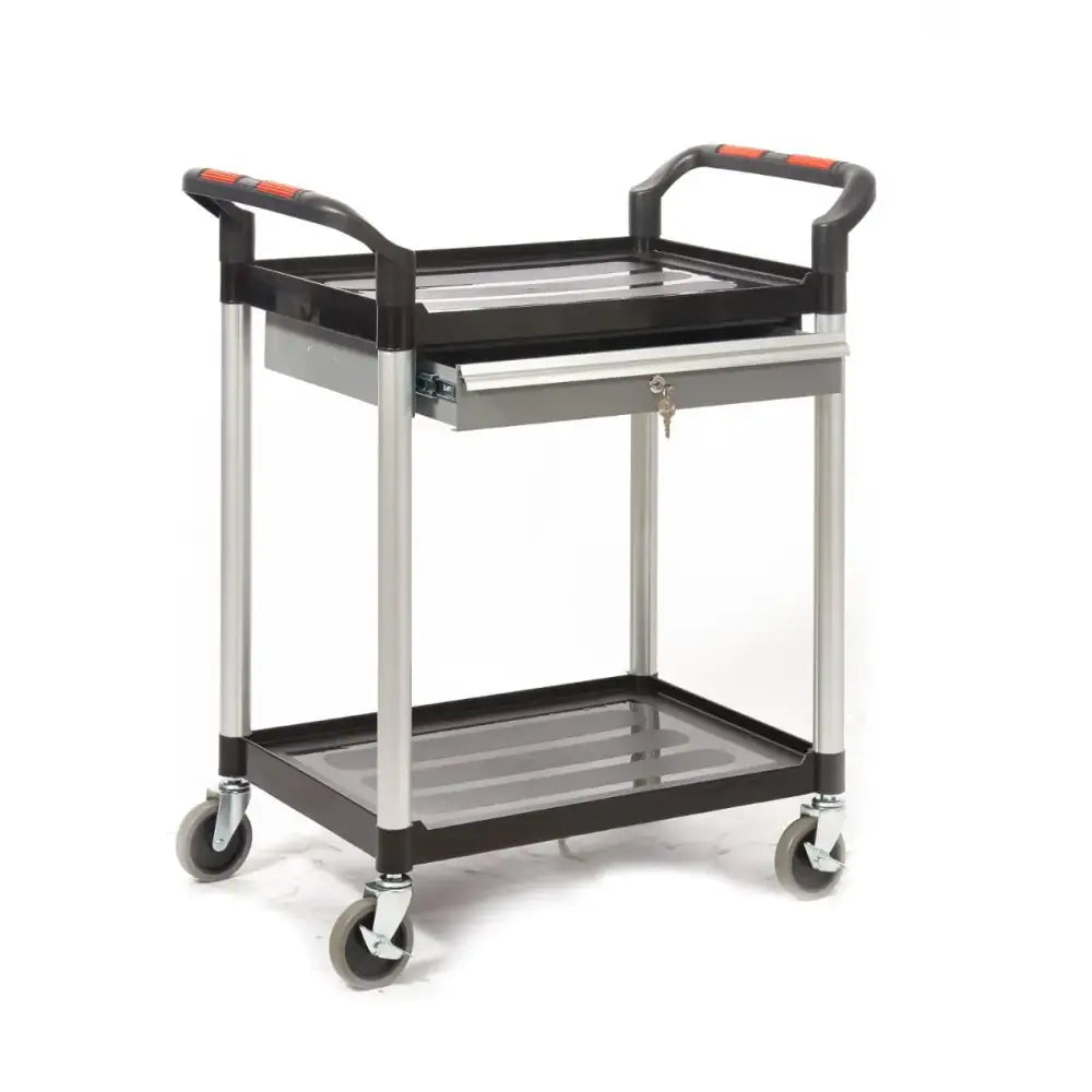 Proplaz shelf trolley - steel drawers