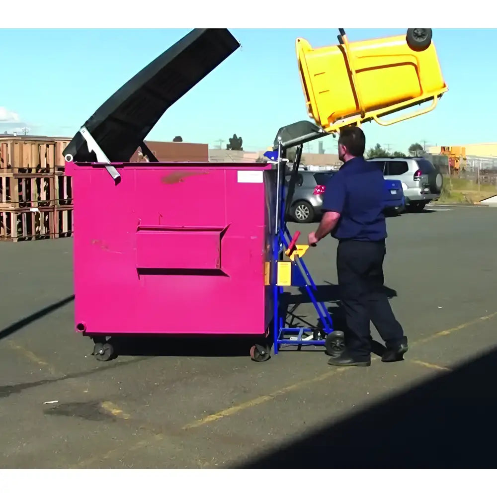 Quick lift wheeled bin lifter