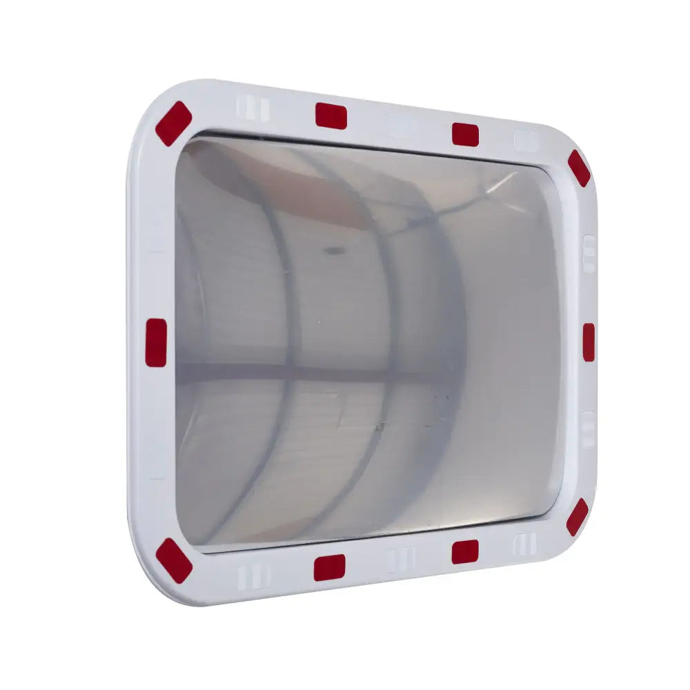 Rectangular traffic mirrors with reflective edges