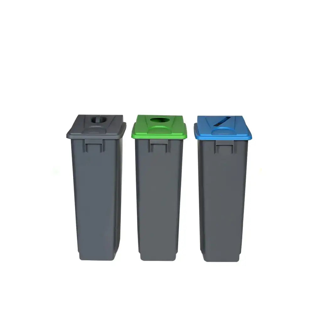 Recycling waste bins with lid options