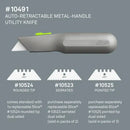 Slice auto-retractable metal body warehouse utility knife x 12