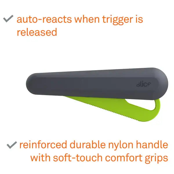 Slice auto-retractable squeeze-trigger utility knife