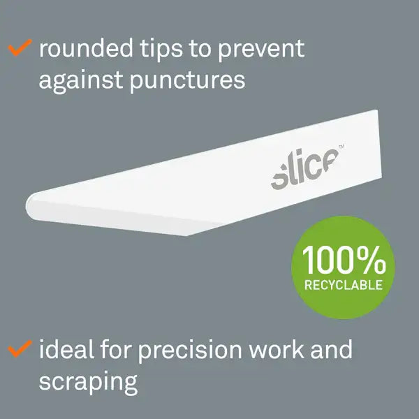 Slice straight edge rounded tip craft blades