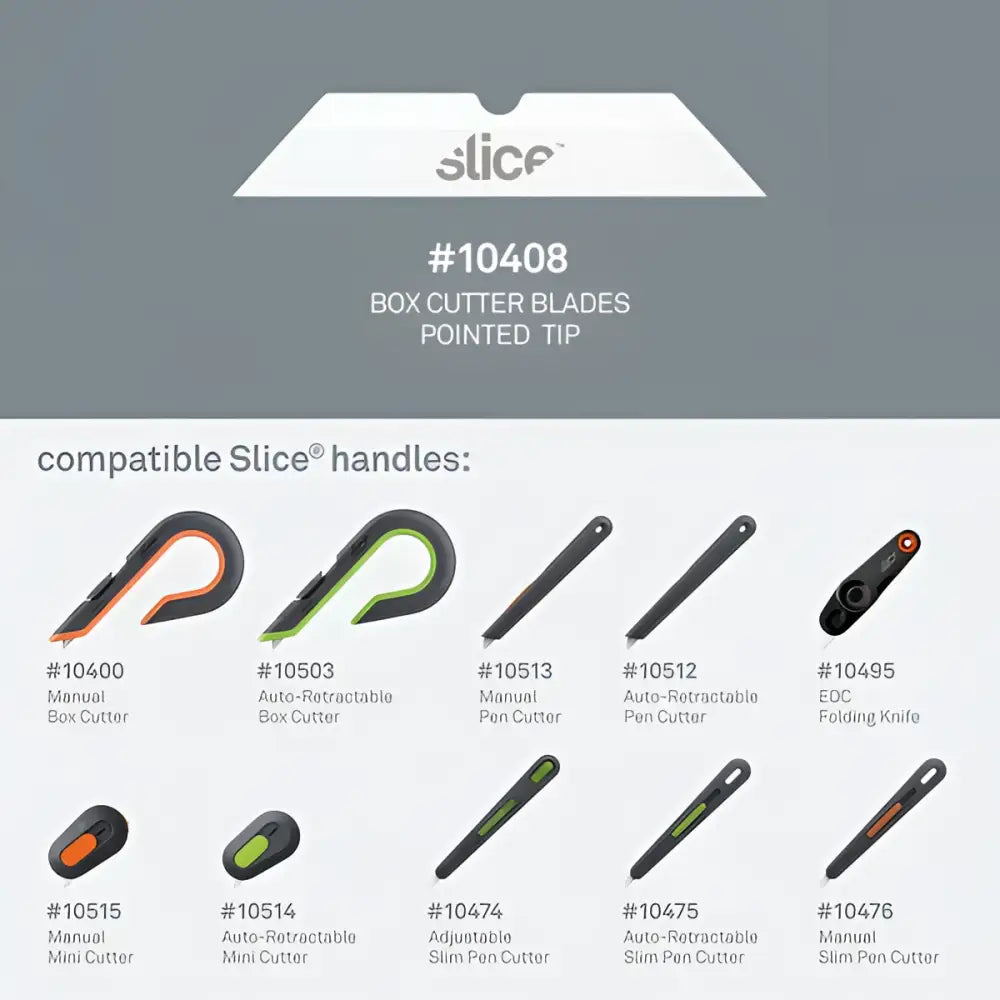 Spare slice pointed tip blades pack of 4