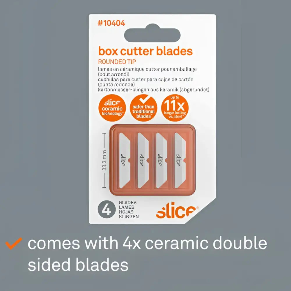 Spare slice rounded tip blades pack of 4