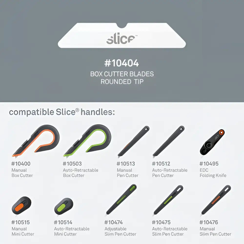 Spare slice rounded tip blades pack of 4