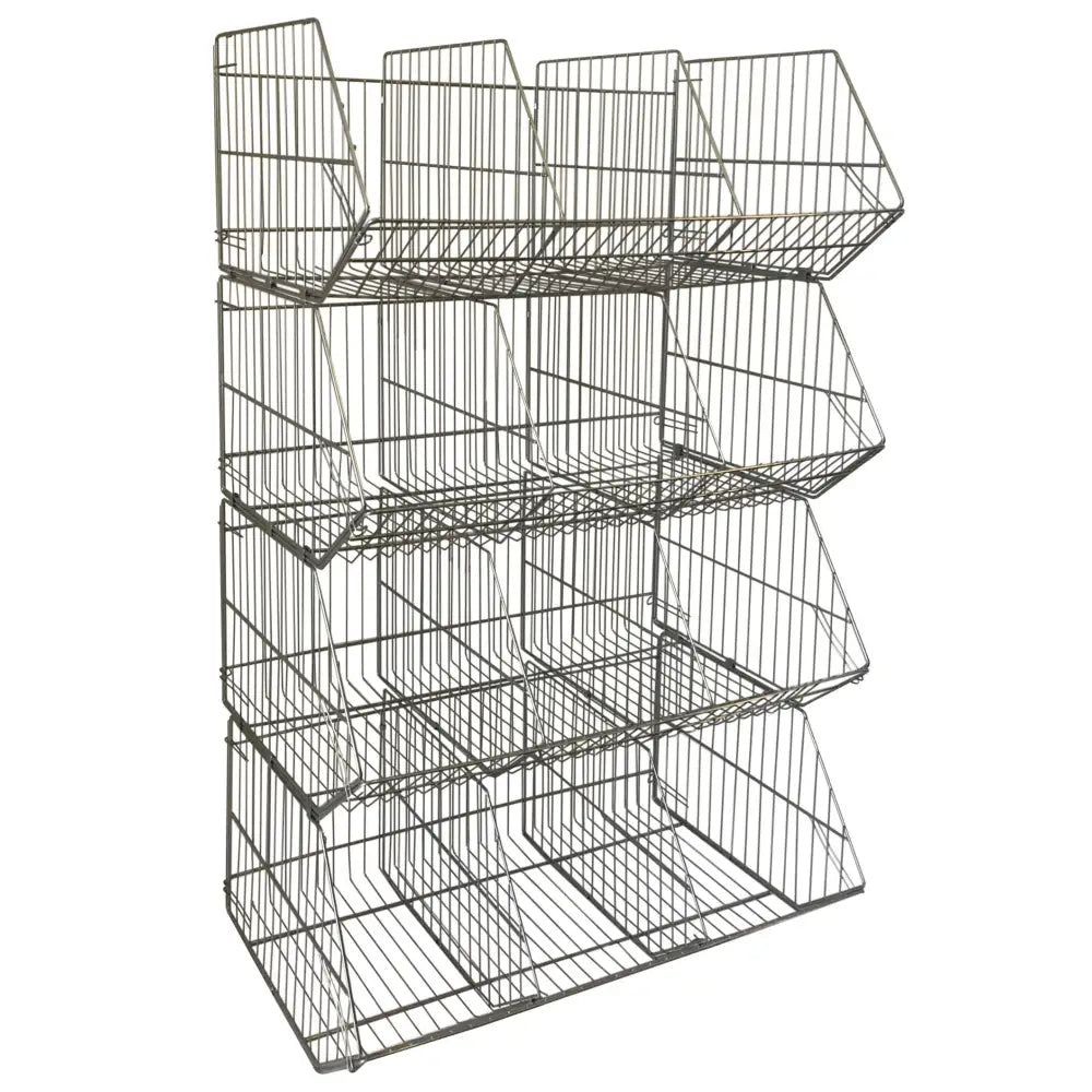Stacking display baskets