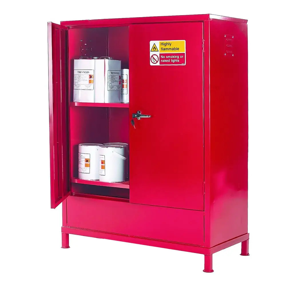 Storage cabinet for hazardous substances