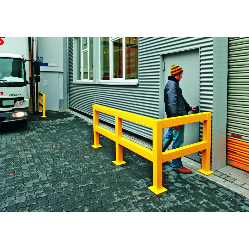 Traffic line - impact protection railing system