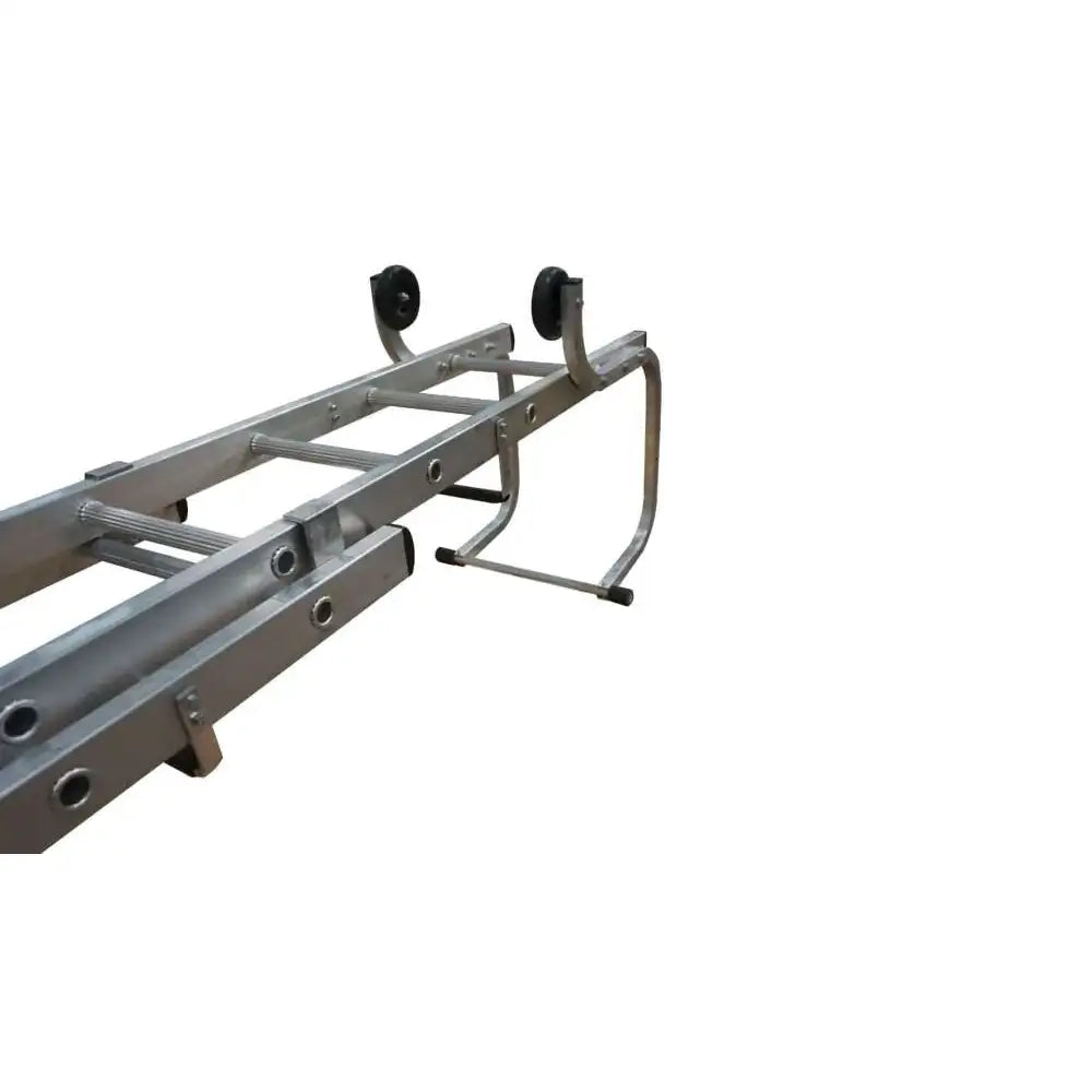 Two section push up roof ladders